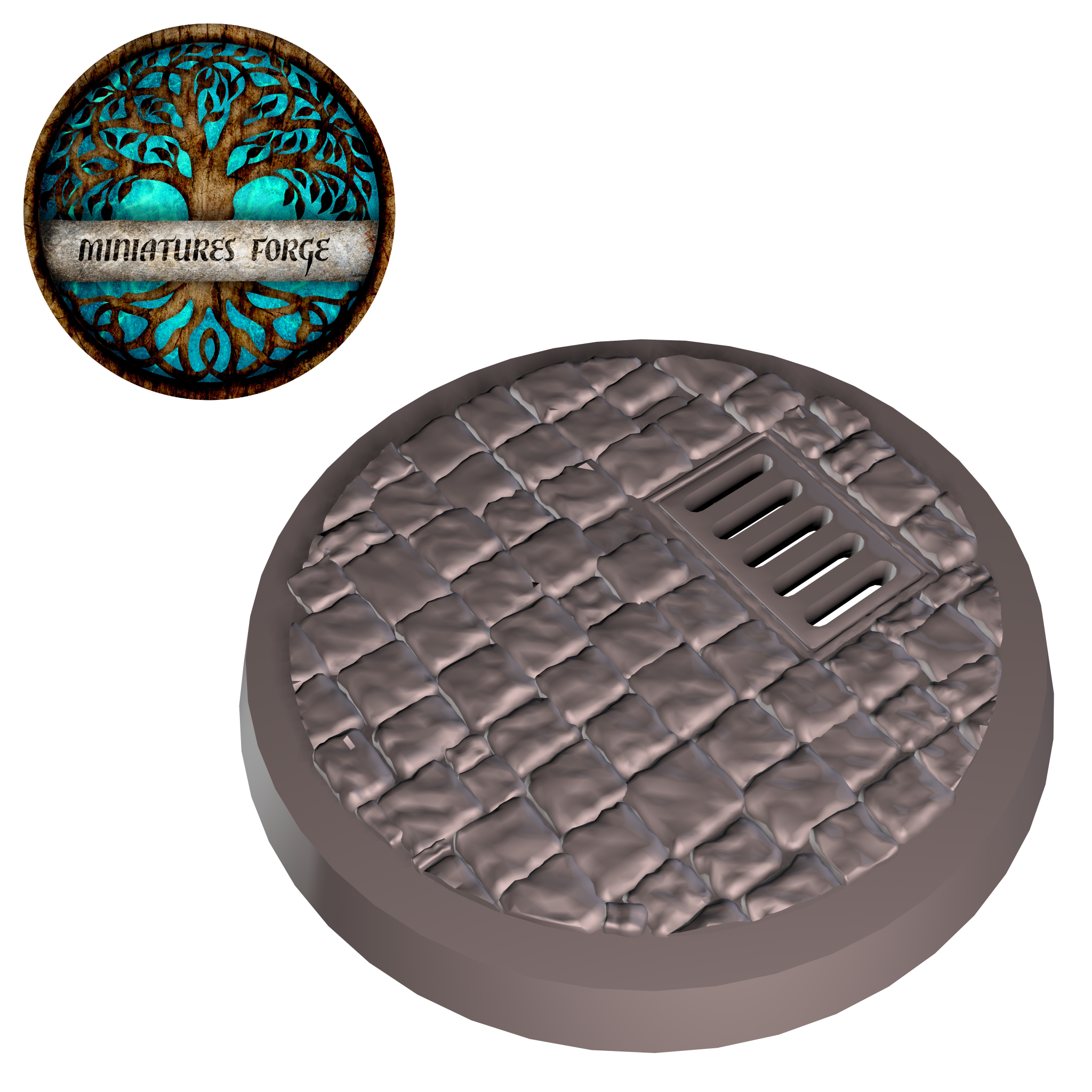 Miniatures Forge street base with gutters drain
